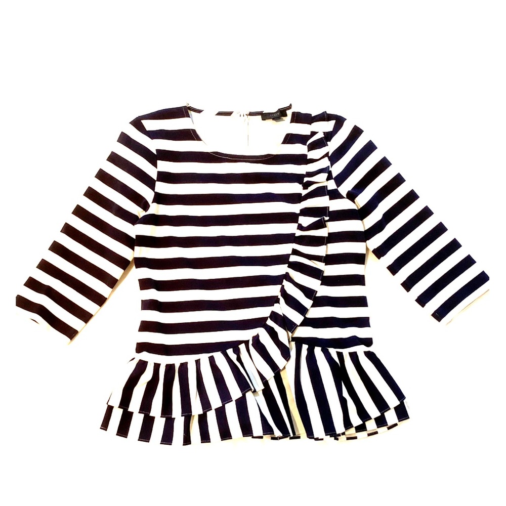 ☀️ JCrew Blue & White 3/4-sleeve Blouse ☀️